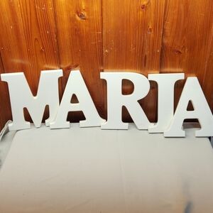 White Decorative Letters 'MARIA'